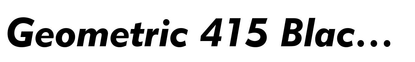 Geometric 415 Black Italic